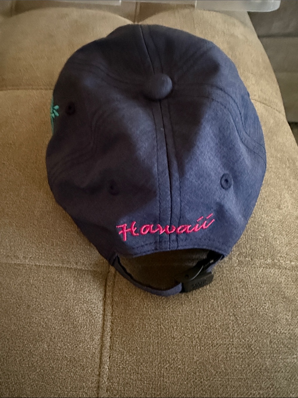 Crazy Shirts Navy Baseball Cap with Floral Embroidery - Picture 2 of 3